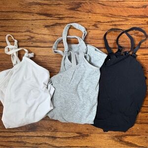 3 nursing camisole bundle, lot of nursing shirts.